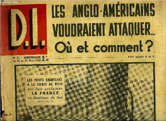 Dimanche illustr n 71 - L'amiral Darlan renoue la tradition des peintres de la marine franaise, Six jours a bord du Providence, avec les petits chanteurs a la croix de bois retour d'Amrique du Sud, Le sport franais au dbut d'une saison nouvelle