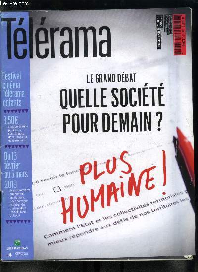 Tlrama n 3604 - Loic Blondiaux, politologue, Racket a la fac pour les tudiants trangers, L'crivain italien Erri de Luca, Transition cologique, fiscalit, jeunesse, lobbies, quatre questions poses a des chercheurs, Yorgos Lanthimos, un cinaste