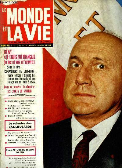 Le monde et la vie n 117 - Chinatown, ville chinoise en Californie, Embouteillages partout par Michel Burgeneur, Hitler, deja trente ans, L'homme qui fait un procs a K et K, Le calvaire des banlieusards par Lazare David, Les coquilles malencontreuses