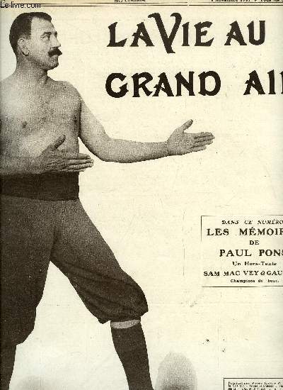 La vie au grand air n 477 - Le premier match international de rugby, Aprs la coupe des voiturettes par le capitaine Pamphile, La coupe d'Evreux par F.A. Wheel, La panne de l'aronat militaire Patrie par Franois Peyrey, La coupe Bennett a Saint Louis