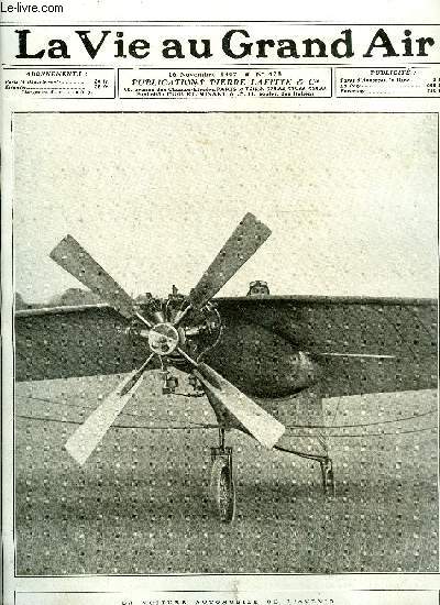 La vie au grand air n 478 - La voiture automobile de l'avenir, Dix ans d'automobile par C. Faroux, La voiture la moins chre par C. Faroux, Les Renault de 1908 par le capitaine Pamphile, L'anatomie d'une automobile par C. Faroux, Les champions de 1907