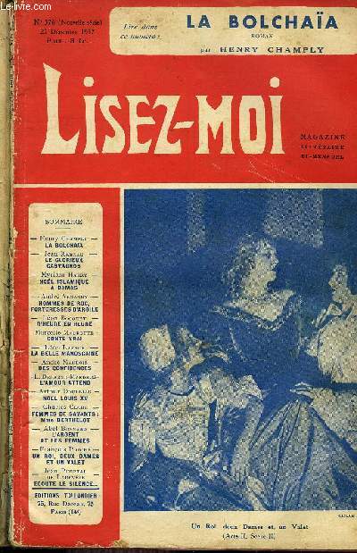 Lisez-moi - nouvelle srie - n 376 - La bolchaa par Henry Champly, Le glorieux Castagnos par Jean Rameau, Nol islamique a Damas par Myriam Harry, Hommes de roc, forteresses d'argile (suite) chapitre VII par Andr Armandy, D'heure en heure par Lon