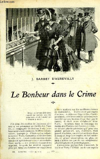 Lisez moi n 19 - Le bonheur dans le Crime par J. Barbey d'Aurevilly, La maison du Pch (suite) XXVI par Marcelle Tinayre, Choc en retour par J. Ricard, La grand'tante par Andr Theuriet, Mademoiselle Jaufre (suite) III par Marcel Prvost, Au tlphone