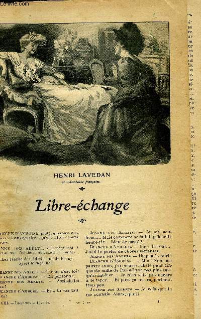 Lisez moi n 57 - Libre-change par Henri Lavedan, Princesses de science (suite) troisime partie par Colette Yver, La neige par Jacques Normand, Histoires naturelles par Jules Renard, Le cheval bleu par Emile Pouvillon, Brunes et blondes par Max O'Rell