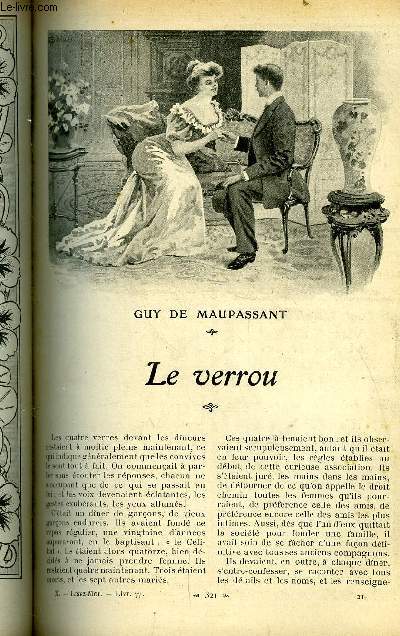 Lisez moi n 77 - Le verrou par Guy de Maupassant, Automne par Fernand Gregh, Les demi vierges (suite) IV par Marcel Prvost, La vie par J. Barbey d'Aurevilly, Il ne faut pas jouer avec la cendre par Catulle Mends, Ames obscures par Anatole France