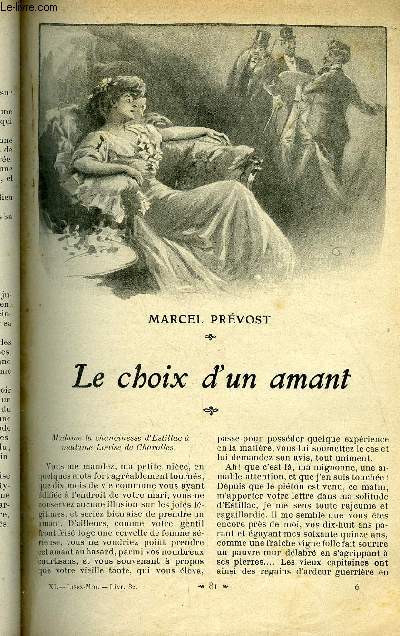 Lisez moi n 82 - Le choix d'un amant par Marcel Prvost, Quitude par Andr Rivoire, Les Benoit (suite et fin) VI par Edmond Haraucourt, Sur le pont d'Ina par Ernest d'Hervilly, La comtesse de Candale par Paul Bourget, Fort d'hiver par Lon Dierx