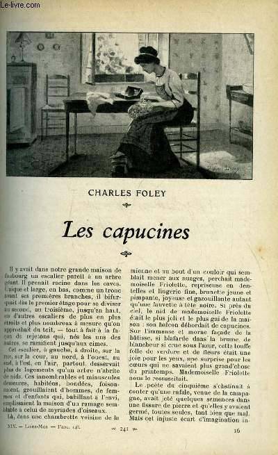 Lisez moi n 148 - Les capucines par Chrles Foley, La ranon par Marcelle Tinayre, L'amour vient sans qu'on y pense par Paul Acker, Un accident de chasse par Michel Provins, Mademoiselle Roche par Andr Theuriet, Les confidences d'un habit a palmes vertes