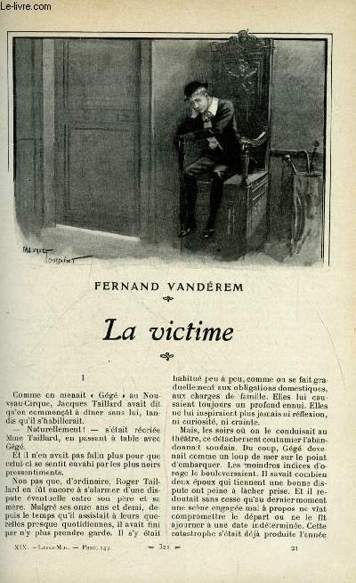 Lisez moi n 149 - La victime par Fernand Vandrem, La premire de l'Hiver par Jean Richepin, Le suprme moyen par J. Marni, Le petit roi par Abel Hermant, Le jardin d'picure par Anatole France, La ranon par Marcelle Tinayre, La voiture aux chvres