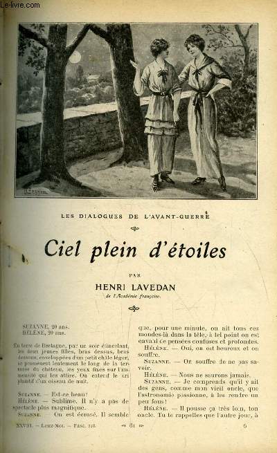 Lisez moi n 218 - Ciel plein d'toiles par Henri Lavedan, Les anges gardiens par Marcel Prvost, La statue de Strasbourg par Thophile Gautier, L'meute par Madame Alphonse Daudet, Ramuntcho par Pierre Loti, Les trois accolades par Richard O'Monroy