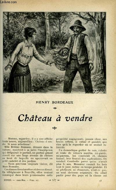 Lisez moi n 227 - Chateau a vendre par Henry Bordeaux, La victoire par Henri de Rgnier, Les dsirs de Jean Servien (XIII) par Anatole France, L'aquarium de Berlin par J.K. Huysmans, Le songe par Henry Bataille, La duchesse bleue par Paul Bourget