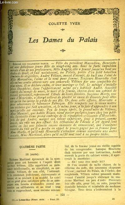 Lisez moi - nouvelle srie - n 21 - Les dames du palais (III) par Colette Yver, Le testament du comte Arminati par Henri de Rgnier, La poule par Henri Duvernois, L'cuyre par Paul Bourget, La place d'honneur par Tristan Bernard, Bb par Miguel