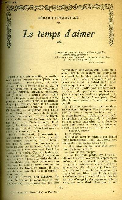 Lisez moi - nouvelle srie - n 26 - Le temps d'aimer par Grard d'Houville, La victime par Jules Bertaut, Mon professeur d'anglais par Rgis Gignoux, Amour ou est ta victoire ? (VI) par Jean Bertheroy, La nuit turque par Paul Morand, Lonard par Tristan