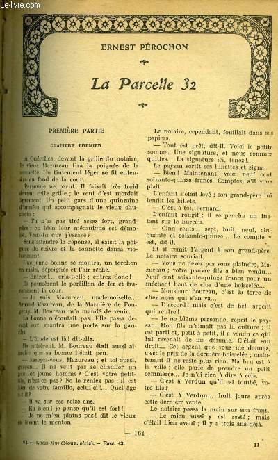 Lisez moi - nouvelle srie - n 43 - La parcelle 32 par Ernest Prochon, La dernire favorite par G. Lenotre, Au sommet par Binet-Valmer, La peur de l'amour (XIV) par Henri de Rgnier, Contradiction par Edmond Se, Vers la gloire (VI) par Jean Bertheroy