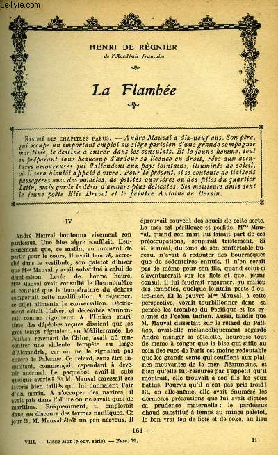 Lisez moi - nouvelle srie - n 59 - La flambe (IV) par Henri de Rgnier, La pierre de touche par Andr Armandy, La bienvenue par Marcel Boulenger, Mademoiselle de la Fert (suite) par Pierre Benoit, La Fallary par G. Lenotre, Leurs maris par Andr