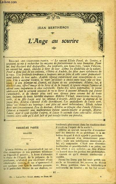 Lisez moi - nouvelle srie - n 66 - L'ange au sourire (II) par Jean Bertheroy, Le drame par Henri Duvernois, La niaiserie par Ren Boylesve, Tout l'amour (X) par Lucie Delarue-Mardrus, La montre de lord Winter par Edmond Pilon, Le Pre La Joie par Lucien