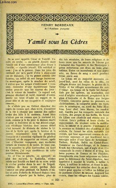 Lisez moi - nouvelle srie - n 125 - Yamil sous les Cdres par Henry Bordeaux, Suzanne se venge par J.H. Rosny ain, Totote par Frdric Boutet, Le chemin de plaine par Ernest Prochon, A la pche par Michel Corday, L'aventure (V) par Pierre Veber