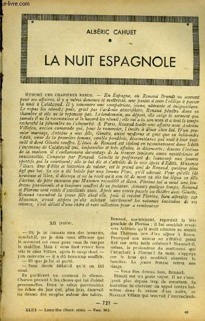 Lisez moi - nouvelle srie - n 362 - La nuit espagnole (XII) par Albric Cahuet, La dame bleue par Claude Farrre, Les bonnets rouges (III) par Charles Le Goffic, L'arche de No par A t'Serstevens, Les modles par Lon Frapi, L'ile de la solitude (X)