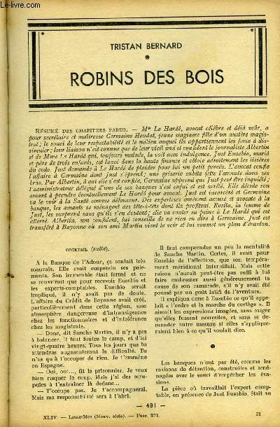 Lisez moi - nouvelle srie - n 371 - Robins des bois (suite) par Tristan Bernard, Cet age est sans piti par Pierre Villetard, La dame de l'Ouest (IX) par Pierre Benoit, Une douche par Arnaud de Laporte, Quand les sirnes se taisent (V) par Maxence Van