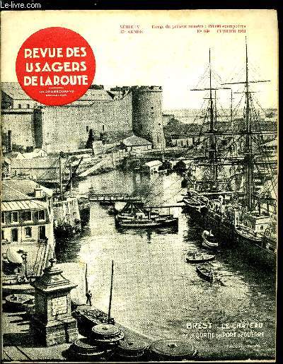 Revue des usagers de la route n 169 - Un projet a l'eau et une ide qui surnage par G. Durand, L'clairage des Vhicules transportant des pices longues par Henri Petit, De Paris a Brest, Grandes manifestations sportives, Les femmes gourmandes