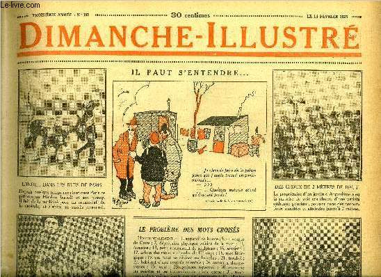 Dimanche-Illustr n 103 - Fouquier-Tinville, accusateur public par le Dr Cabans, Arcadius par A. Lcuyer, Bicot, prsident de club, une partie malchanceuse, La famille Mirliton, bataille de tomates, La loge n7 par Albert Acremant