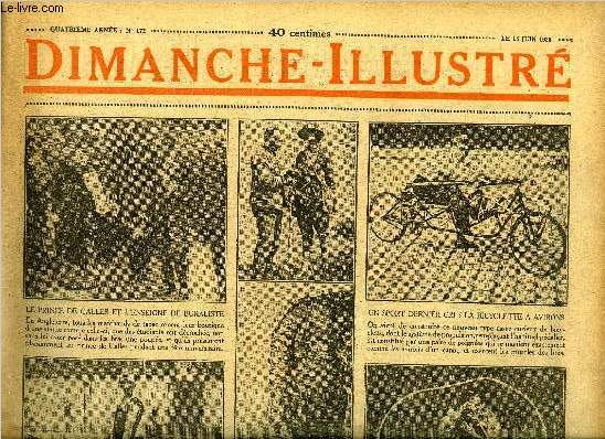 Dimanche-Illustr n 172 - Le gouvernement a dcid de restreindre la consommation en limitant l'importation, Offenbach, roi de l'oprette par Funck Brentano, L'exil d'un dieu par Mme Andre Lcuyer, Bicot, prsident de club, ou le dsobissant puni