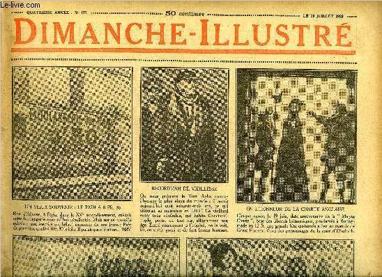 Dimanche-Illustr n 177 - M. Joseph Caillaux a sign l'accord relatif a notre dette envers la Grande Bretagne, Michel de Montaigne, voyageur par Gaston Derys, Une partie d'checs par Robert Barr, Bicot, prsident de club, et le portier d'hotel