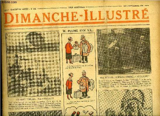 Dimanche-Illustr n 184 - Les conseils de la S.D.N. se runit, Challe et Weiser volent de Paris a Bender-Abbas, La princesse des ursins, camarera mayor par le Dr Cabans, Entre le ciel et l'eau par William Hornung, Bicot, prsident de club, le sommier