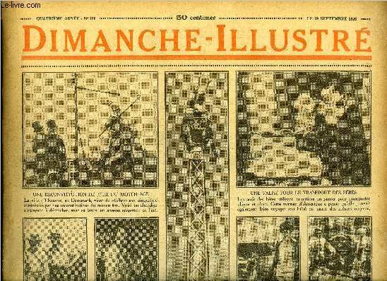 Dimanche-Illustr n 186 - L'installation de la caisse d'amortissement, L'Espagne s'est retire de la socit des nations, Olivier Cromwell par Funck Brentano, Le chant du cygne par Herman Scheffauer, Bicot, prsident de club, un beau succs, La famille