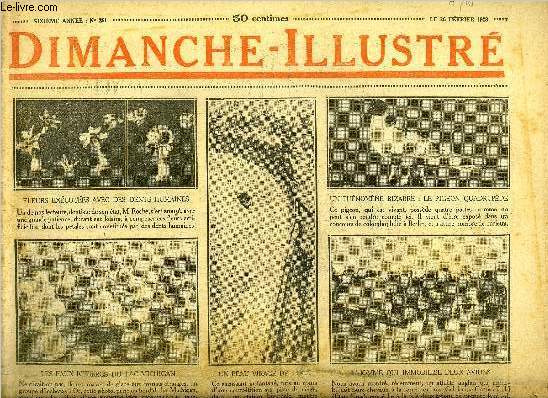 Dimanche-Illustr n 261 - Des accords commerciaux viennent d'tre conclus avec Bruxelles et Berlin, Le marchal de Saint Arnaud par Bernard Doumens, L'abngation des femmes par Jack London, Bicot, prsident de club est gnral habile, Zig et Puce