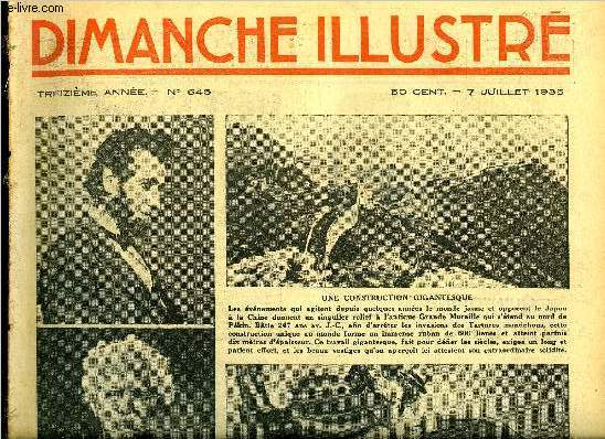 Dimanche-Illustr n 645 - La main noire par Jacques Constant, Eugne Sue, romancier, dandy et sociologuqe par Jules Chancel, L'ombre mystrieuse (suite) par Fergus Hume, Bicot, prsident de club, efforts perdus, Monsieur Poche apprend une mauvaise