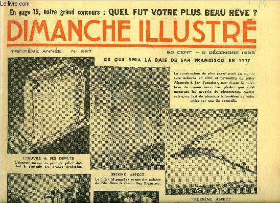 Dimanche-Illustr n 667 - Les lettres de feu par Thornton Lonsdale, Blaise de Monluc, capitaine Gascon par Frdric Saisset, La cit des tnbres (suite) par Lon Groc, Bicot, prsident de club, conomie bien places, Monsieur Poche, ducateur