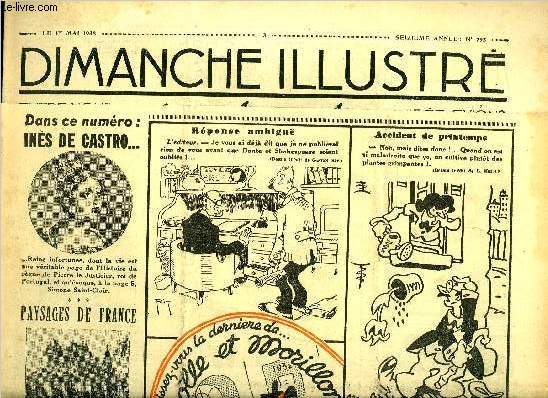 Dimanche-Illustr n 792 - La grande ruse de Porky Fenn par Ralph Plummer, Au temps de Pierre le justicier, Ins de Castro, trange figure du dclin du moyen age par Simone Saint Clair, Le maitre coq du Kamtchatka (suite) par Jean d'Agraives, Bicot