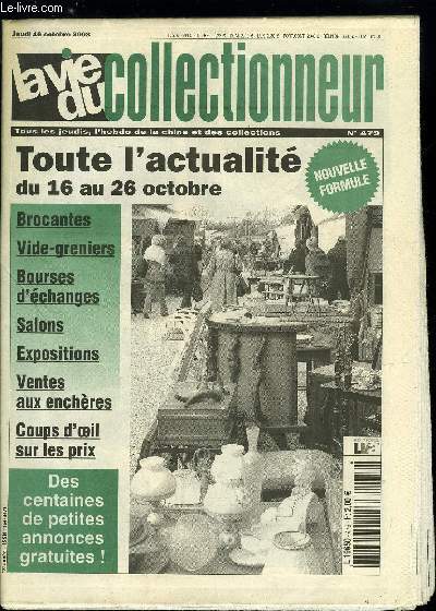 La vie du collectionneur n 479 - Cartes anciennes a Toulouse, Monnaies de tous pays le 13 septembre a Bruxelles, Tout l'univers du cinma le 27 septembre a Argenteuil