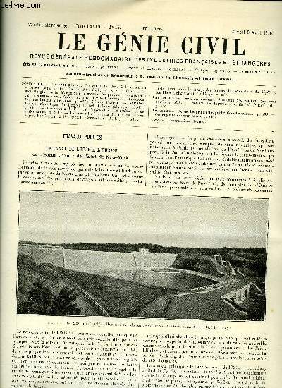 Le gnie civil tome LXVIII n 15 - Travaux publics : le canal de l'Eri a l'Hudson ou Barge Canal de l'Etat de New York par P. Calfas, Mtallurgie : l'acier Martin dans le monde, Sa production compare a celle des autres aciers (suite) par Emile Demenge