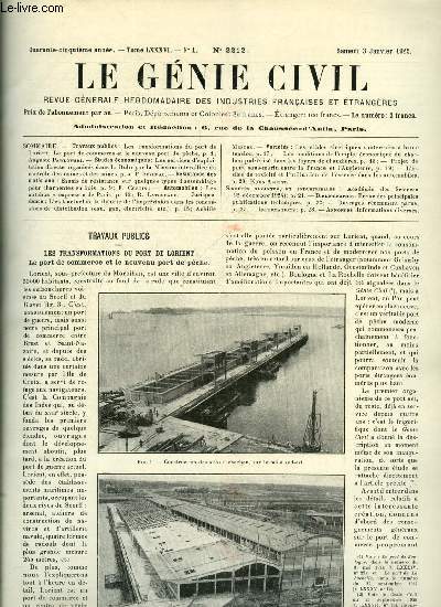 Le gnie civil tome LXXXVI n 1 - Les transformations du port de Lorient, le port de commerce et le nouveau port de pche par Auguste Pawlowski, Les services d'exploitation directe organise dans la Ruhr par la mission interallie du controle des usines