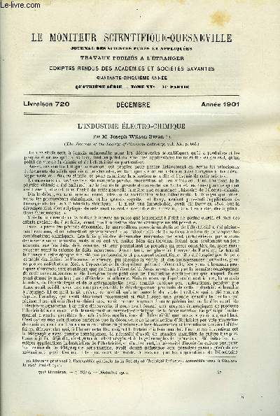 Le moniteur scientifique du docteur Quesneville n 720 - L'industrie lectro-chimique par Joseph Wilson Swan, Action compare a des affaiblisseurs et influence de la composition du dveloppateur sur les rsultats obtenus dans l'affaiblissement