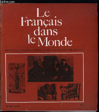 Le franais dans le monde n 63 - Le dialogue dans l'apprentissage d'une langue trangre par Robert Galisson, Introduction a une lecture (partielle) de Samuel Beckett par Jean Roudaut, La saison des clubs par Ren Pucheu, Les transports en commun