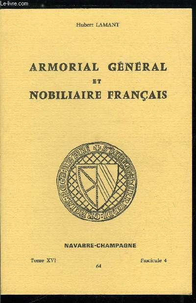 Armorial gnral et nobiliaire franais tome XVI n 64 - Du Bois
