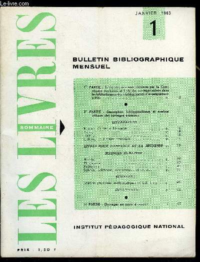 Les livres n 1 - Littrature : romans, contes et nouvelles, posie, thatre, critique et histoire littraires, Livres pour l'enfance et la jeunesse, Sciences humaines : histoire, gographie, pdagogie, sciences politiques, conomiques et sociales