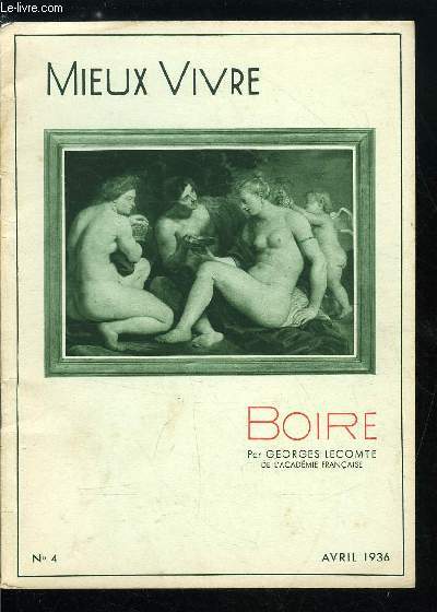 Mieux vivre n 4 - Boire par Georges Lecomte