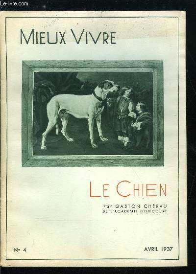Mieux vivre n° 4 - Le chien par Gaston Chérau