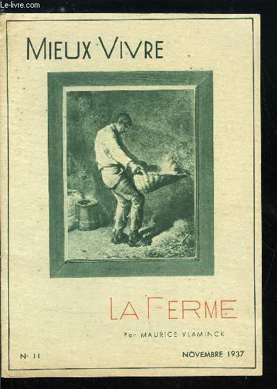 Mieux vivre n 11 - La ferme par Maurice Vlaminck