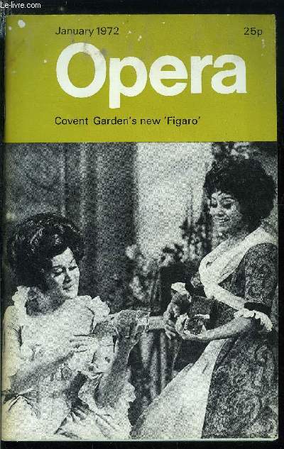 Opera n 1 - Covent garden's new Figaro by the Editor, 100 years of Aida by John W. Klein, People 94 : placido Domingo by Harold Rosenthal, Opera on the gramophone : 31, Siegfried - part 2 by Alan Blyth, Readers reply to Rodney Milnes, Wagner in New York