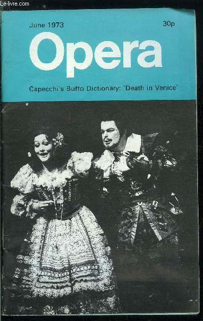 Opera n 6 - Britten's death in Venice by Peter Evans, A buffo's dictionary by Renato Capecchi, Our critics abroad