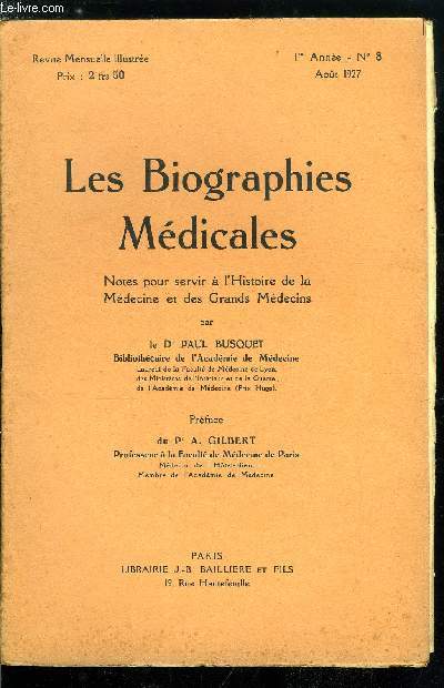 Les biographies mdicales n 8 - Bourdois de la Motte Edme-Joachim - 24 septembre 1754 - 7 dcembre 1835