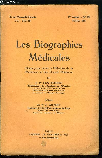 Les biographies mdicales n 14 - Pinel Philippe - IIe partie