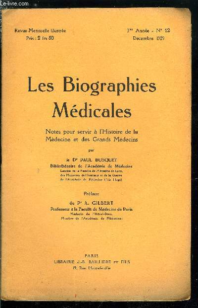 Les biographies mdicales n 12 - Bclard Pierre-Augustin - 12 octobre 1785 - 16 mars 1825