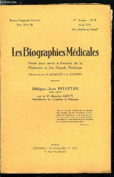 Les biographies mdicales n 8 - Pelletan Philippe-Jean (1747-1829)