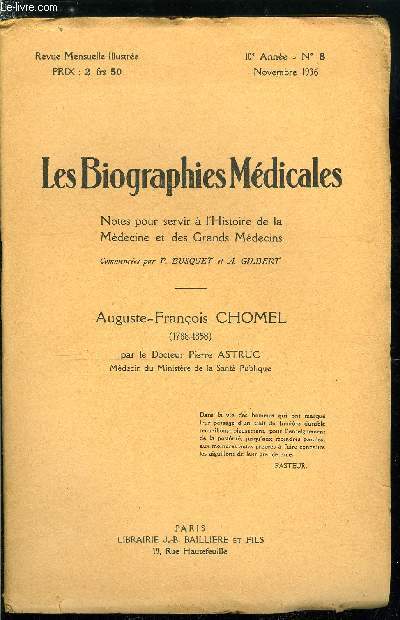 Les biographies mdicales n 8 - Auguste-Franois Chomel (1788-1858)