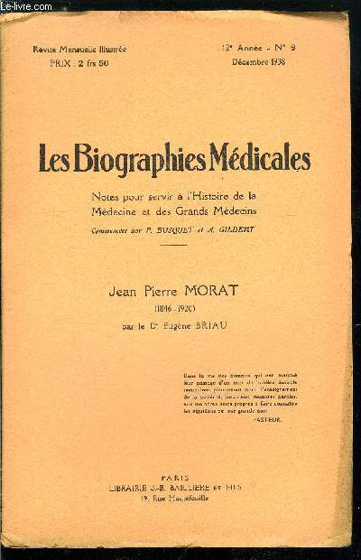 Les biographies mdicales n 9 - Jean Pierre Morat (1846-1920)